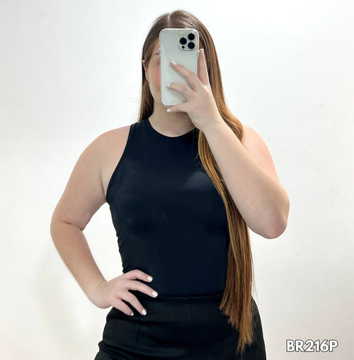 Body Cuello Alto Unicolor Manga Sisa