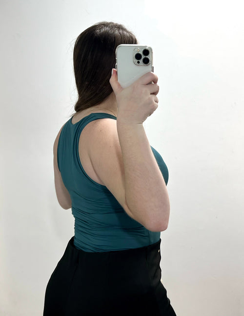 Body Cuello Alto Unicolor Manga Sisa