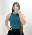 Body Cuello Alto Unicolor Manga Sisa