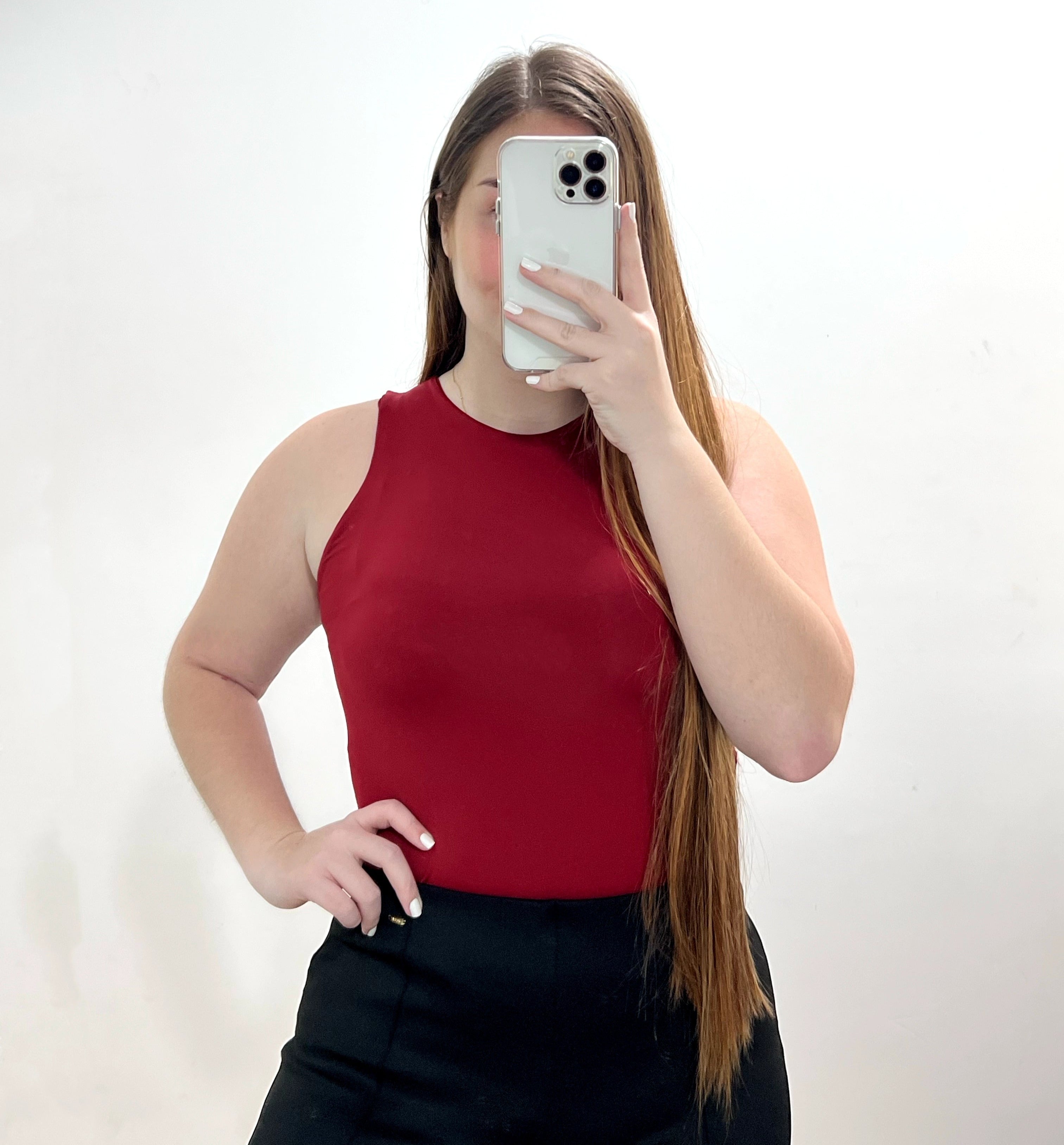 Body Cuello Alto Unicolor Manga Sisa