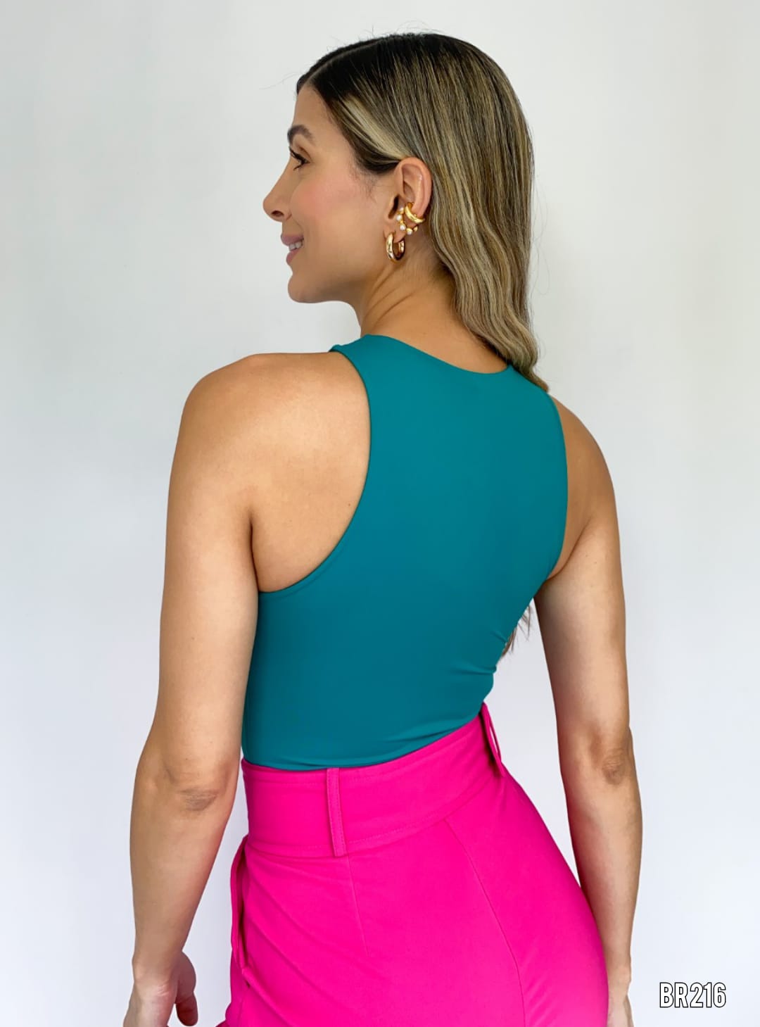 Body Cuello Alto Unicolor Manga Sisa