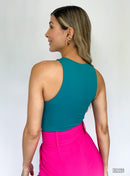 Body Cuello Alto Unicolor Manga Sisa