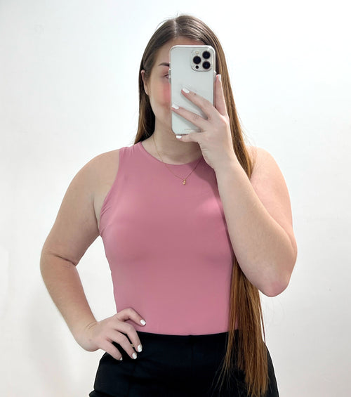 Body Cuello Alto Unicolor Manga Sisa