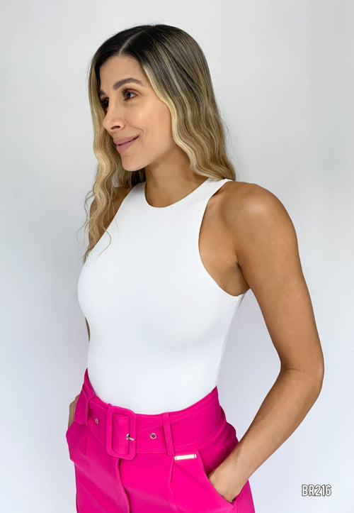 Body Cuello Alto Unicolor Manga Sisa