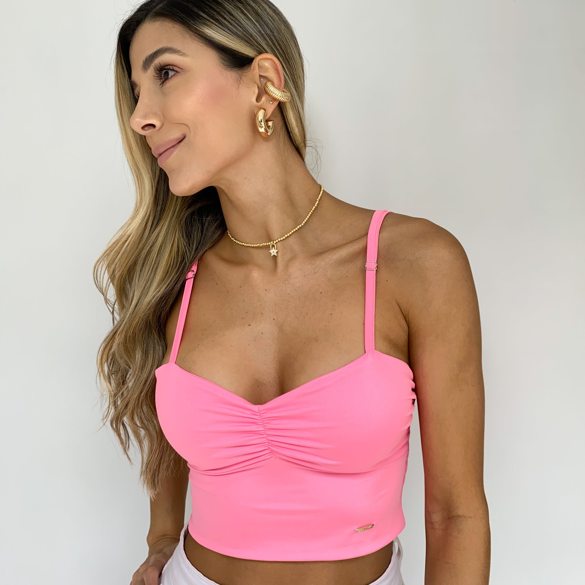 Blusa Corta Tiras/Centro Runche