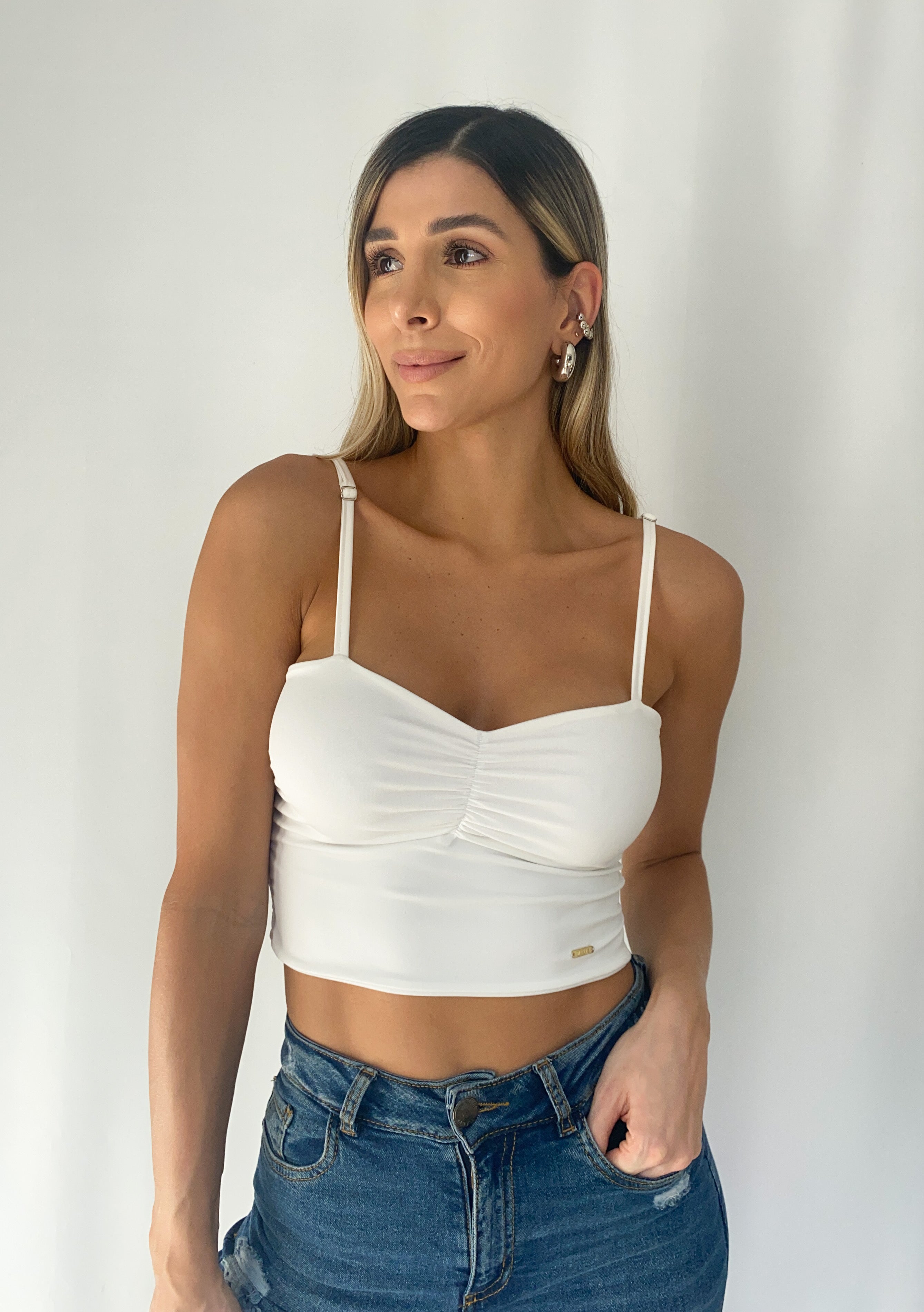 Blusa Corta Tiras/Centro Runche