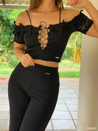 Blusa Encaje Bandeja