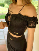 Blusa Encaje Bandeja