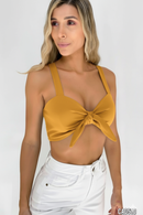 Crop Top Tira Resortada Espalda
