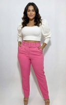 Pantalon Cinturon Con Bolsillos Plus