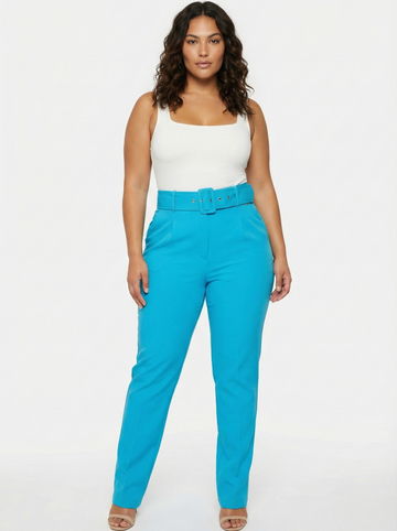 Pantalon Cinturon Con Bolsillos Plus