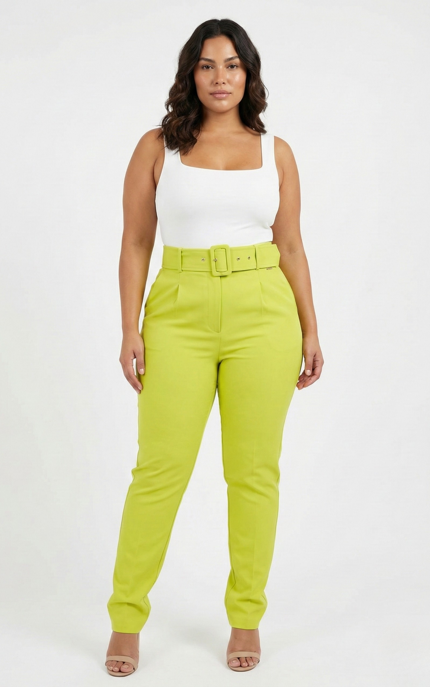 Pantalon Cinturon Con Bolsillos Plus