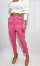 Pantalon Cinturon Con Bolsillos