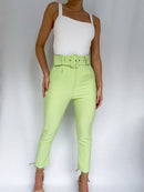 Pantalon Cinturon Con Bolsillos
