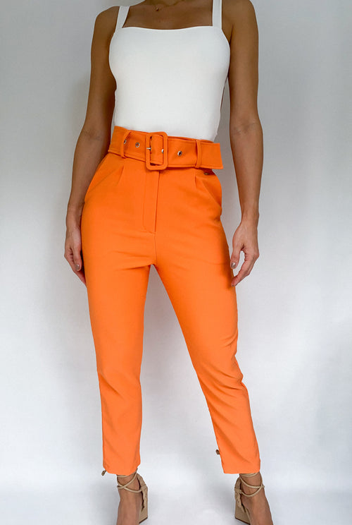Pantalon Cinturon Con Bolsillos
