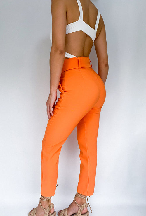 Pantalon Cinturon Con Bolsillos