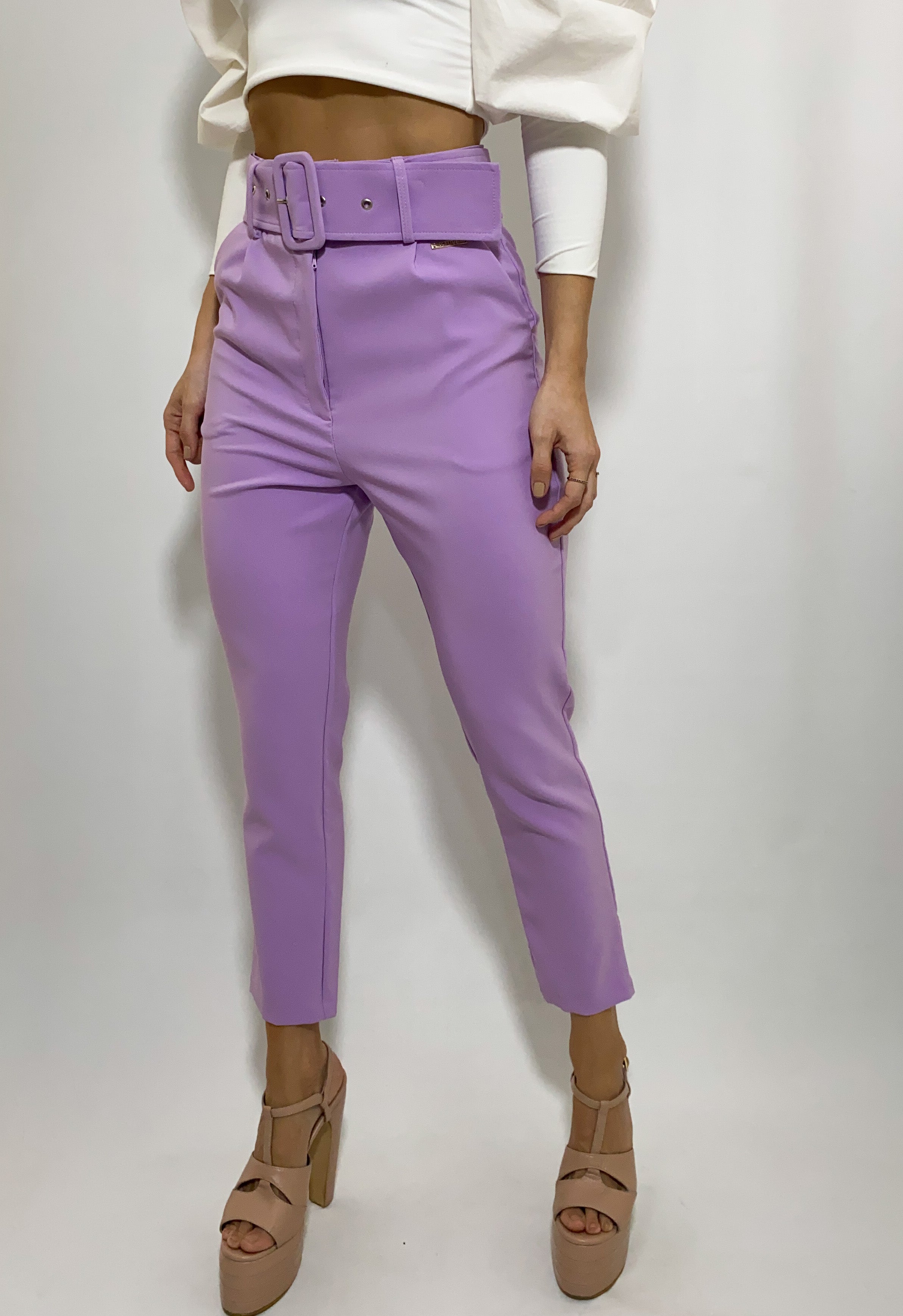 Pantalon Cinturon Con Bolsillos