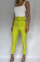 Pantalon Cinturon Con Bolsillos