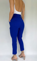 Pantalon Cinturon Con Bolsillos