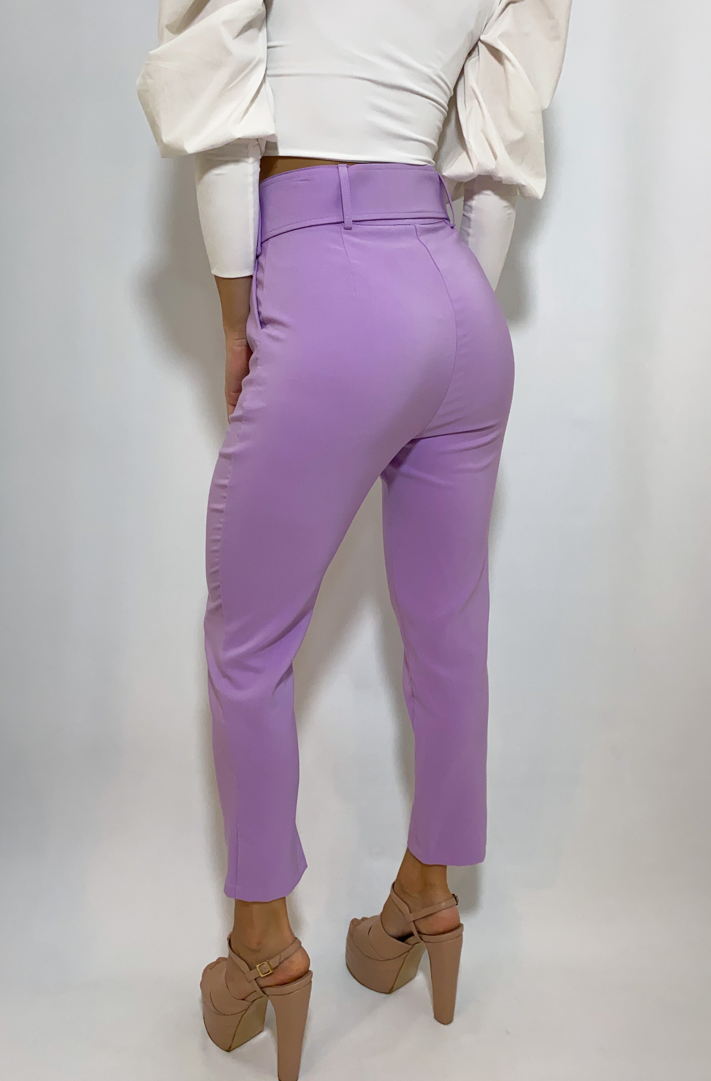 Pantalon Cinturon Con Bolsillos