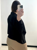 Blazer Manga Larga Runche Puno Size Plus