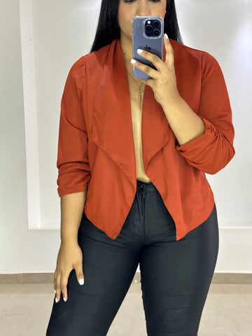 Blazer Manga Larga Runche Puno Size Plus