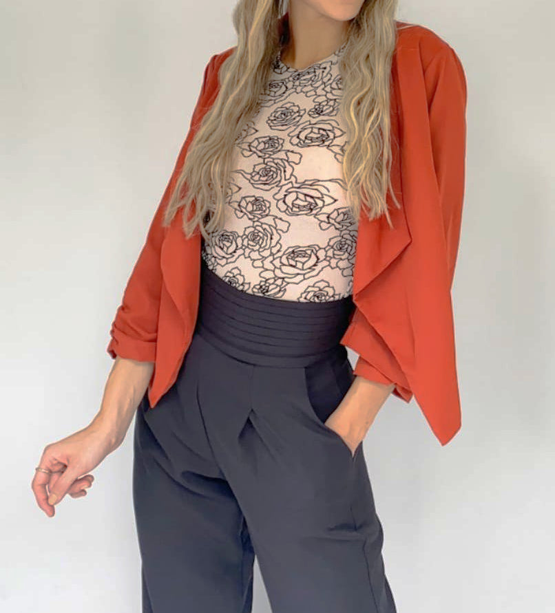 Blazer Manga Larga Runche Puno Size Plus