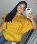 Blusa Manga Corta 3Boleros Cuello Redond
