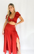 Conjunto Pantalon Crop Top