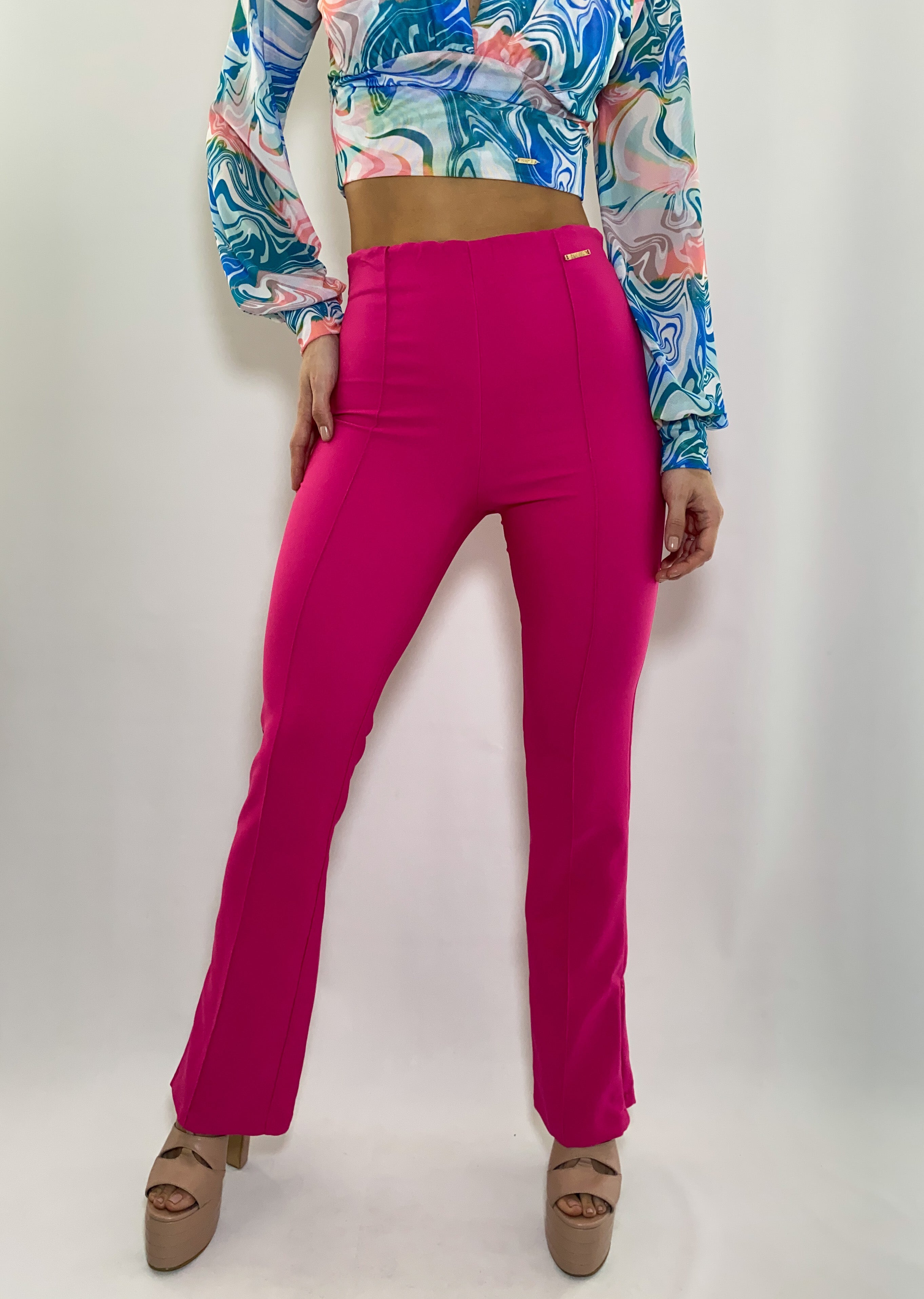 Pantalon Enresortado Costura Centro