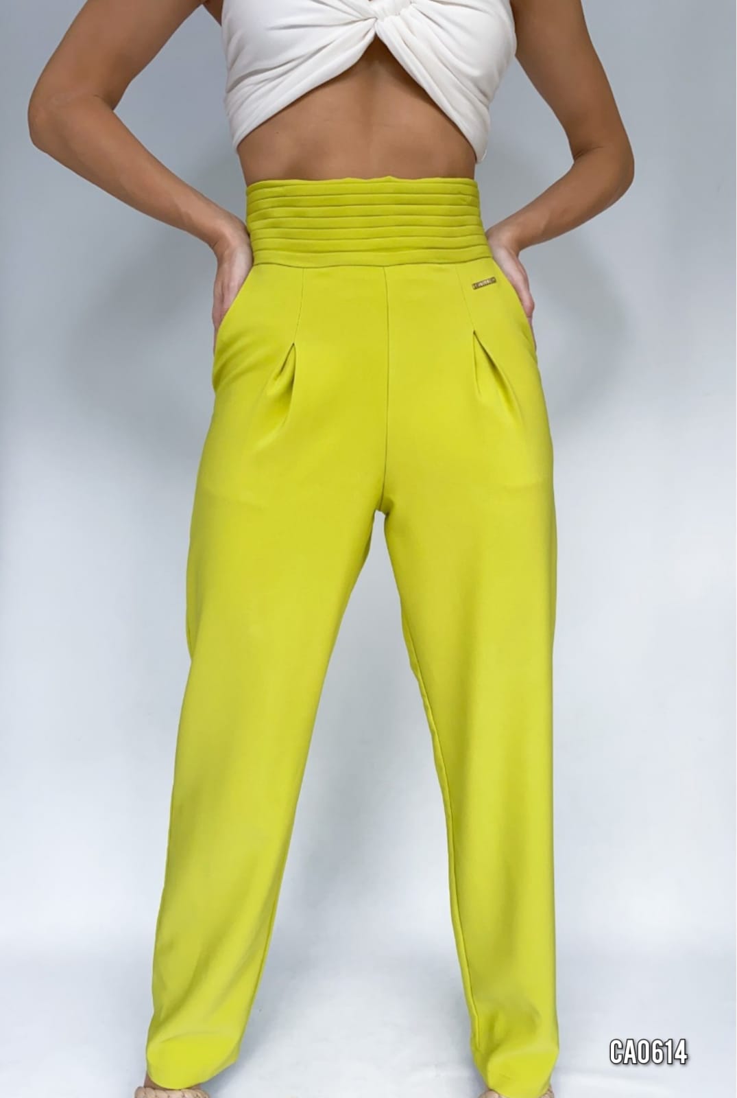 Pantalon Pretina Ancha Prensada