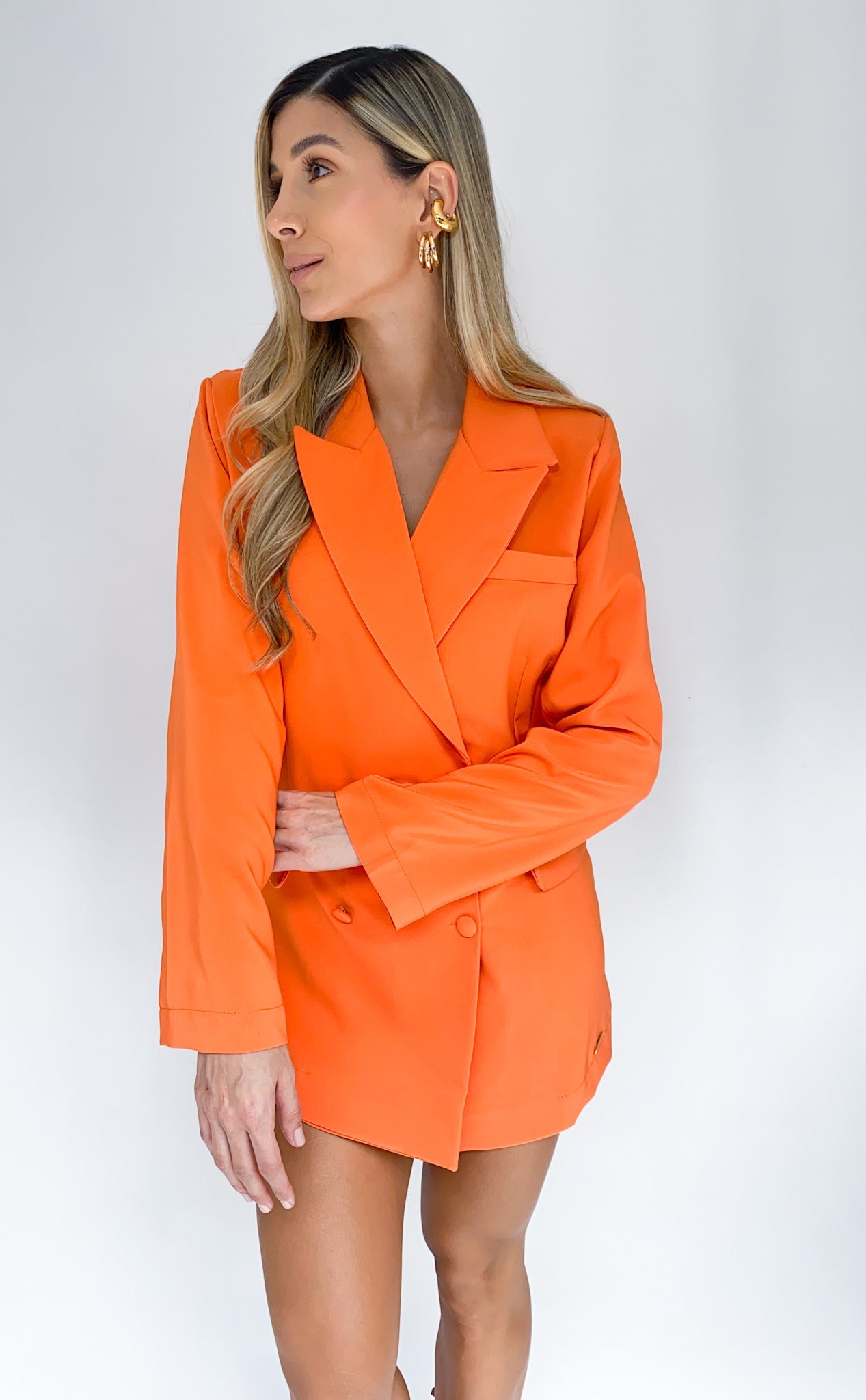 Blazer Manga Larga Con Botones