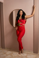 Pantalon Con Abertura Adelante En Bota