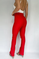 Pantalon Con Abertura Adelante En Bota