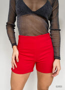 Short Corto Unicolor Cierre Al Lado