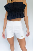 Short Corto Unicolor Cierre Al Lado