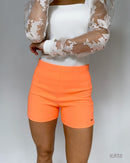 Short Corto Unicolor Cierre Al Lado