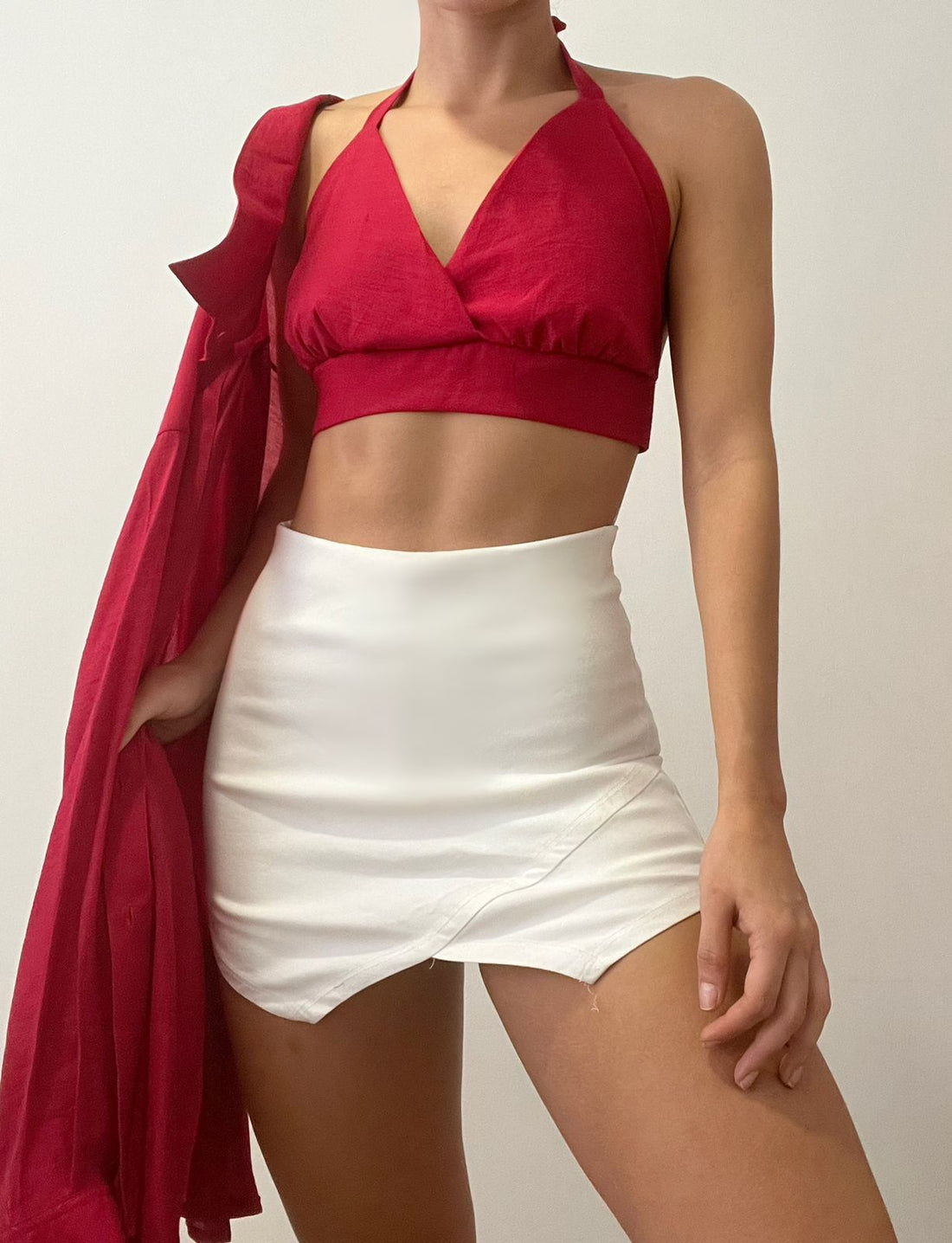 Camisera Con Crop Top Solo Fondo