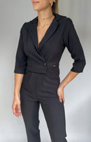 Enterizo Manga 3/4 Unicolor