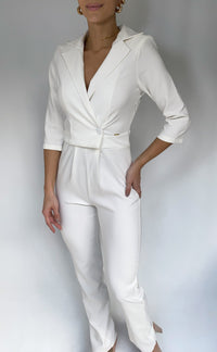 Enterizo Manga 3/4 Unicolor