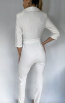 Enterizo Manga 3/4 Unicolor