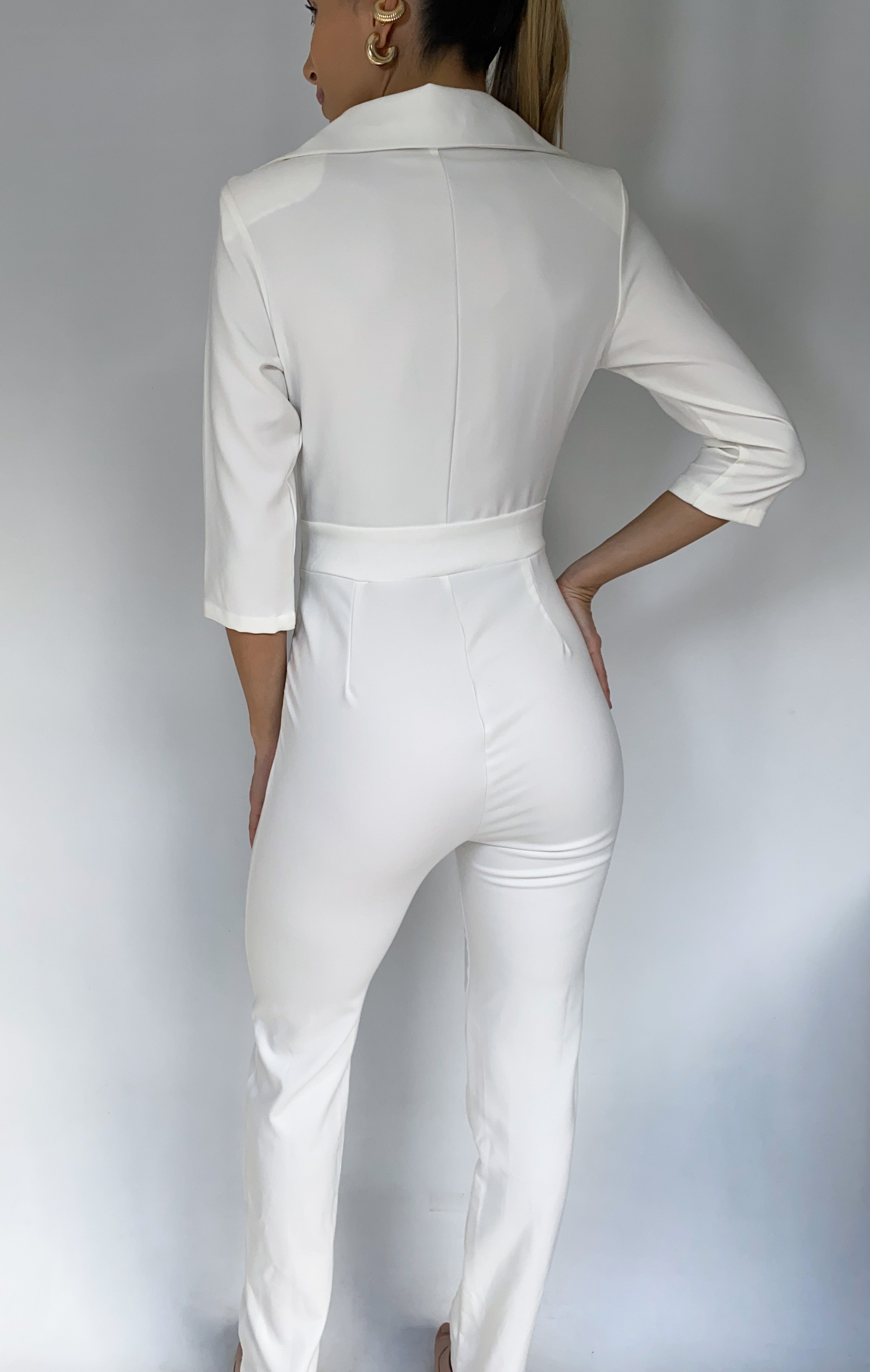 Enterizo Manga 3/4 Unicolor