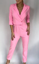 Enterizo Manga 3/4 Unicolor