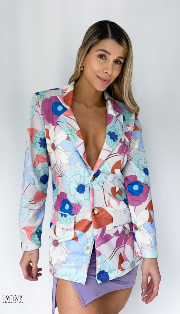 Blazer Estampado Florez