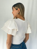 Body Rib Manga Corta Popelina Bolero