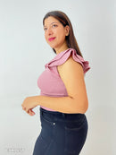 Blusa Rib Manga Corta 2 Boleros Plus