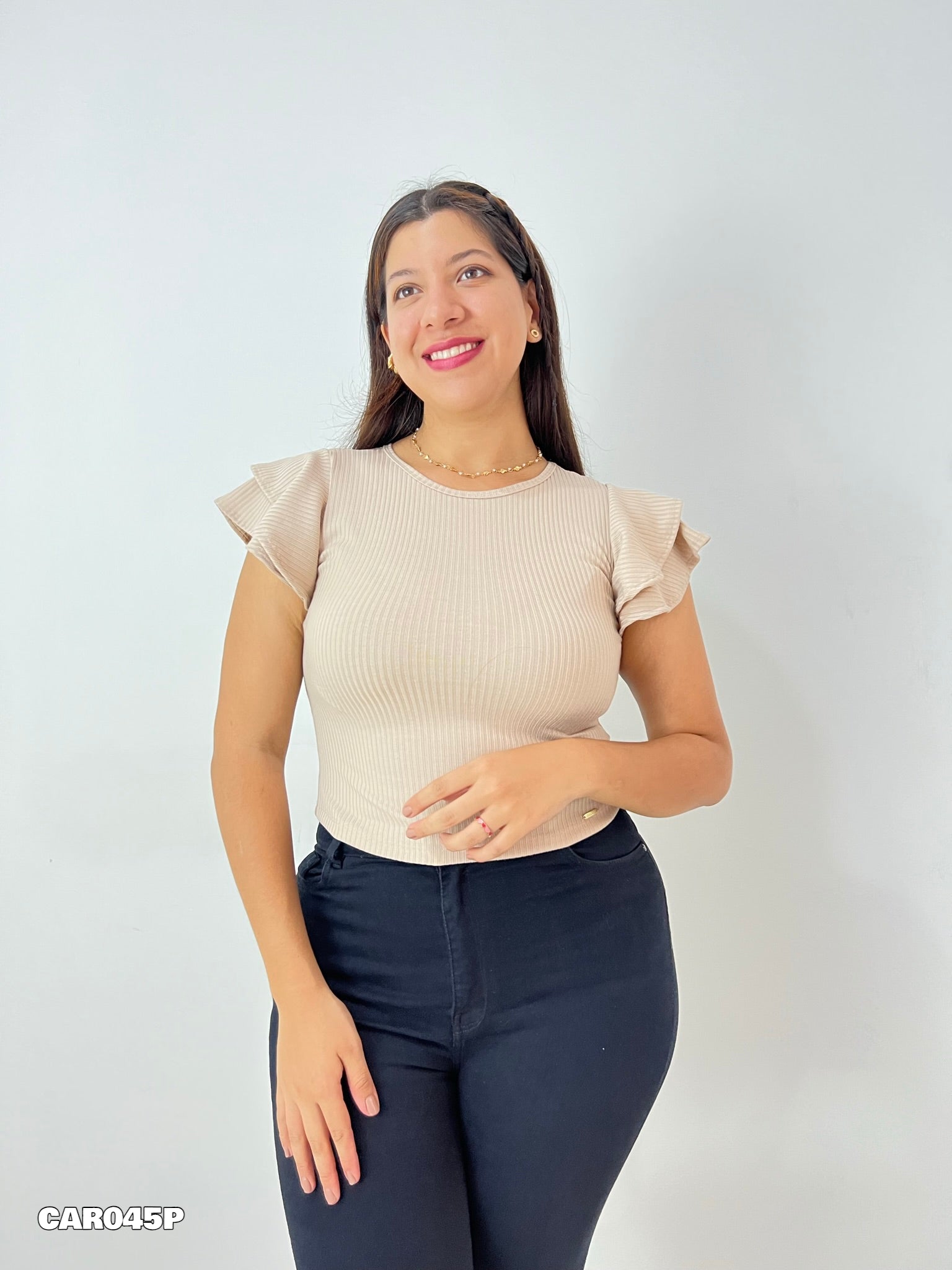 Blusa Rib Manga Corta 2 Boleros Plus