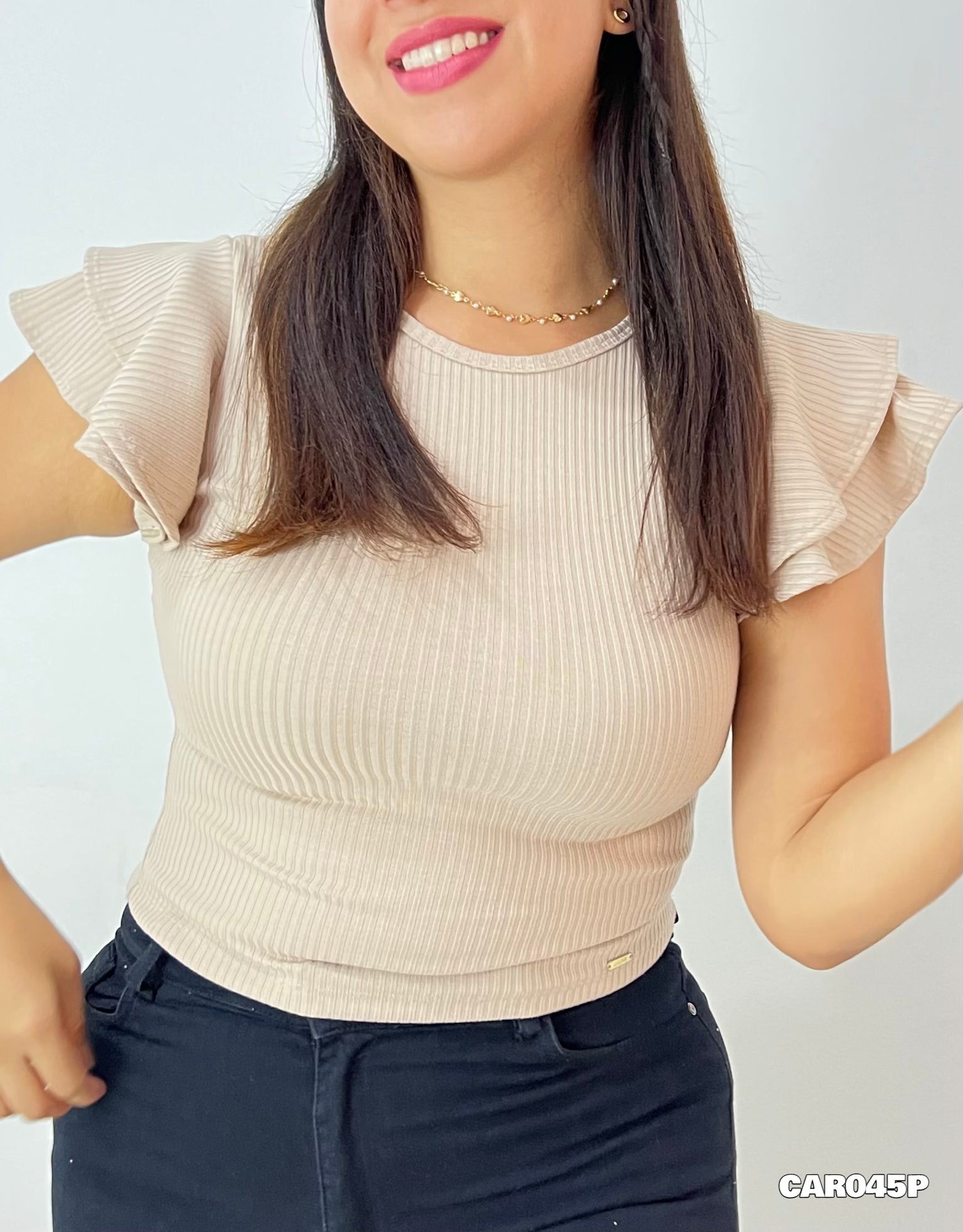 Blusa Rib Manga Corta 2 Boleros Plus