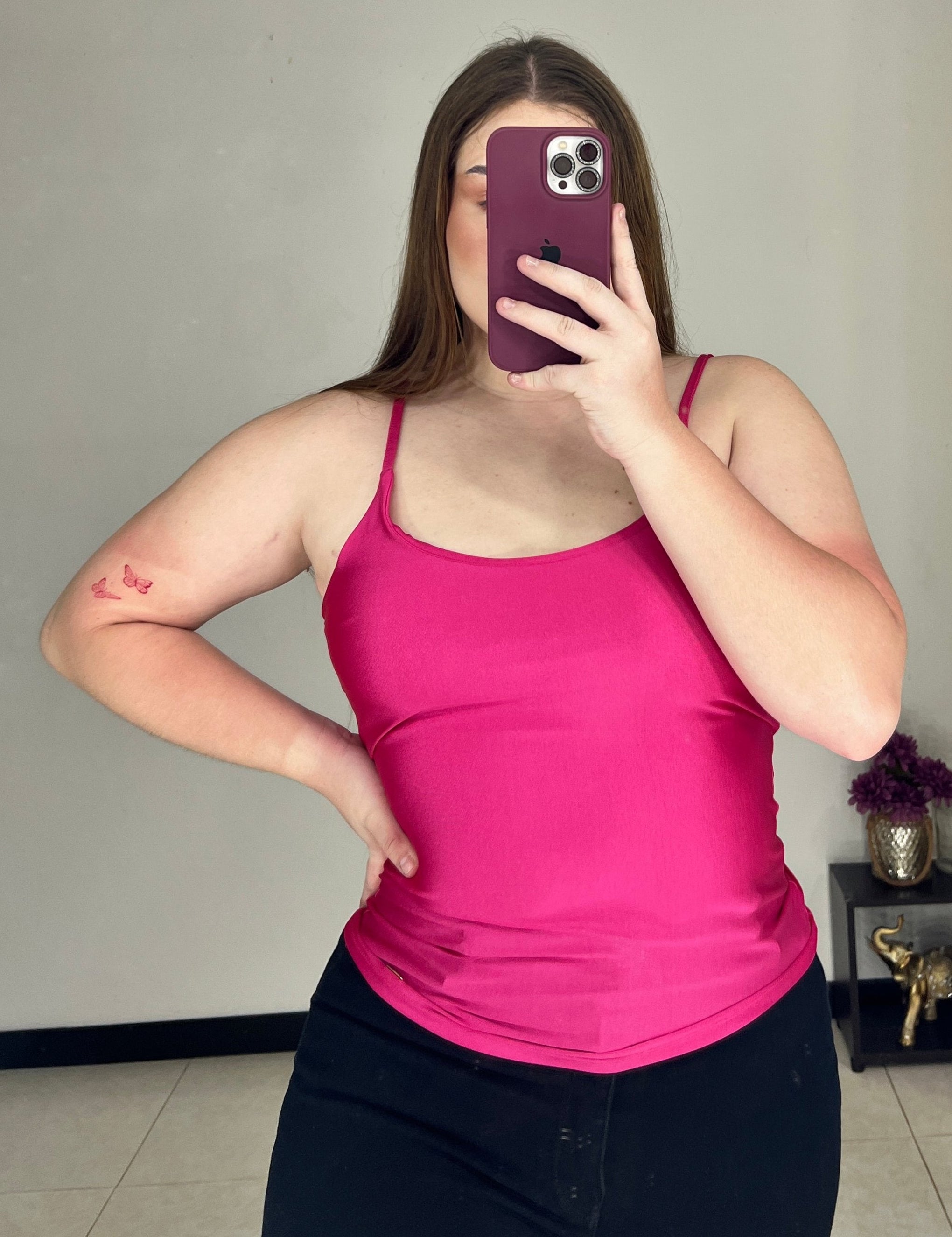 Blusa Tiras Solo Fondo Plus