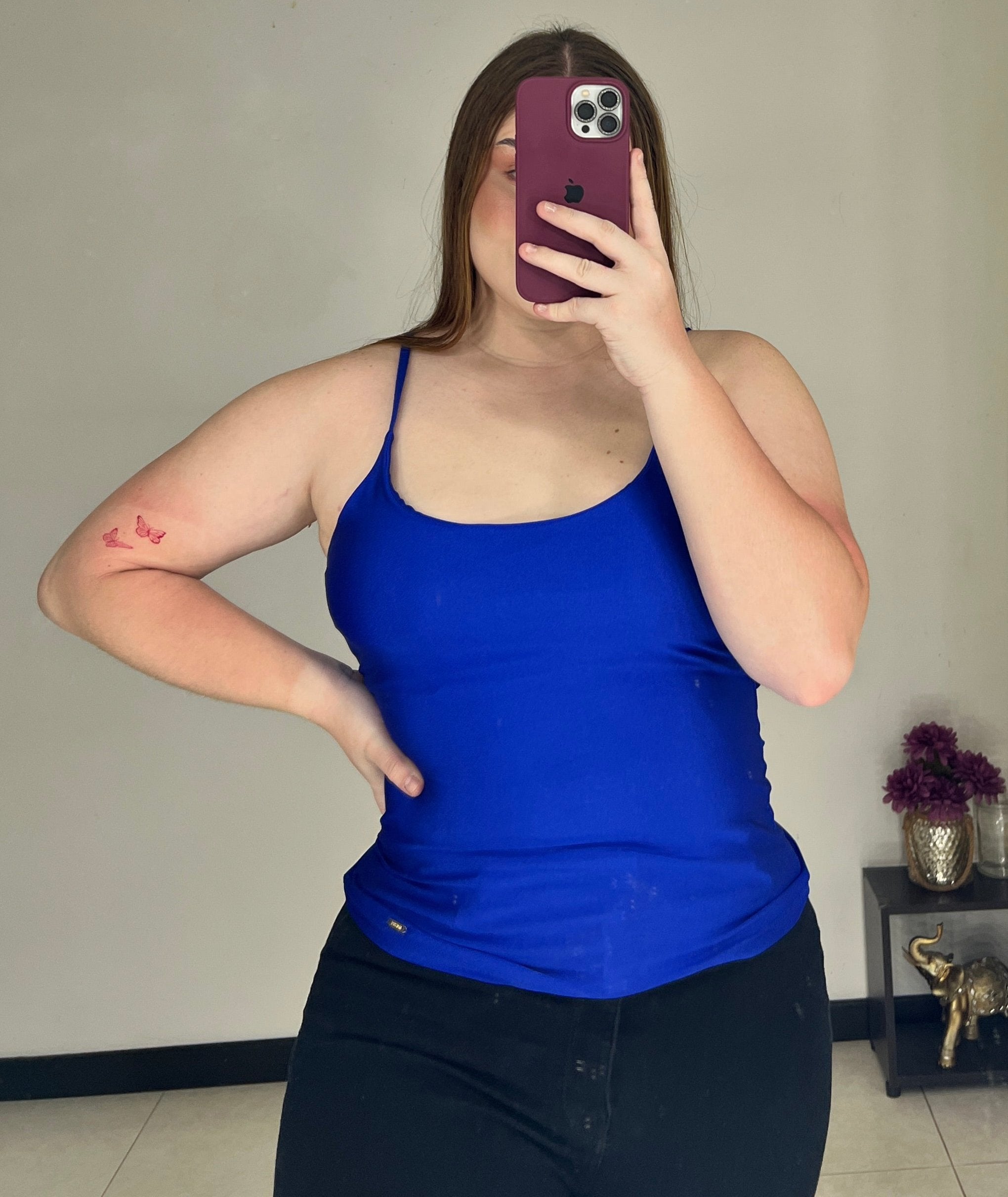 Blusa Tiras Solo Fondo Plus